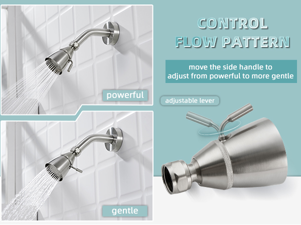 adjustable handle to choose your shower mode