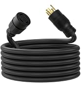 15FT 30 Amp Generator Extension Cord 4 Prong, L14-30P/L14-30R | 10 Gauge STW 125/250V Twist Lock ...