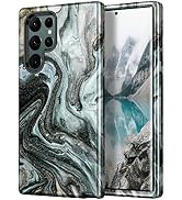 Btscase for Samsung Galaxy S22 Ultra 5G Case, Marble Pattern 3 in 1 Heavy Duty Shockproof Full Bo...