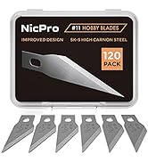 Nicpro 120 PCS Hobby Blades Set SK-5, Utility #11 Art Blades Refill Cutting Tool with Storage Cas...