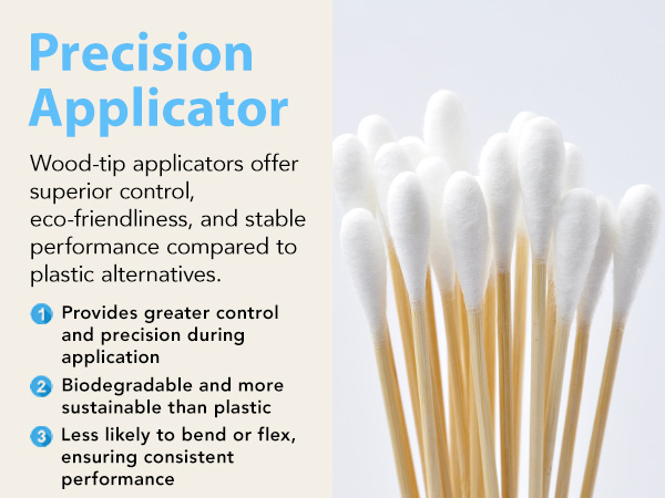 Cotton Tipped Applicators Non Sterile Cotton Swabs with Wooden Sticks Medical Cotton Tip