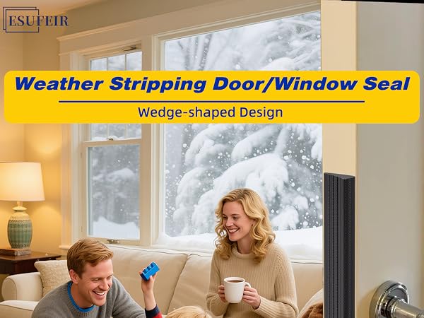 Gray foam wedge-shaped door seal