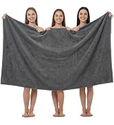 REDKISS Pack of 1 Jumbo Bath Sheet, 40 x 80 Inches Microfiber Oversized Bath Towel for Bathroom, ...