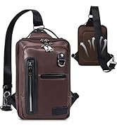 CAAORDKSO 7-11 Inch Tablet Sleeve Bag Handle Carrying Case with Shoulder Strap, Vintage Leather M...