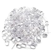 Xiaoyztan 100 Pcs White Light Clear Bright LED Lamps Light Emitting Diffused Diodes 10mm Head Dia...