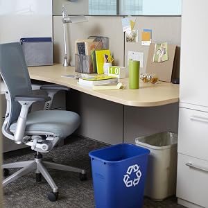 Rubbermaid Commercial Products Waste-Basket Trash Garbage Recycling Bin Cans Desk-side office
