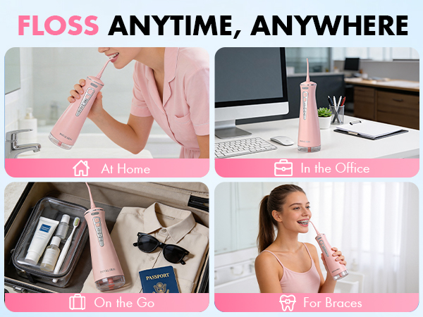 pink water flosser