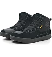 IRON JIA'S Motorcycle Shoes for Men, Anti-Slip Breathable Casual Motorcycle Riding Boots with Ank...