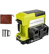 GRVODFRTA Cordless Outdoor Coffee Maker Compatible with Ryobi One 18V Battery, Single Serve For G...