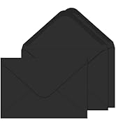 A7 Envelopes 100 Pack Black Envelopes 5x7 V-shaped Flap, Suitable for 5x7 Photos, Cards, Weddings...
