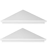 evron Wall Mount Corner Shelf,Easy to Install Metal Front Floating Corner Shelves with Self-Adhes...