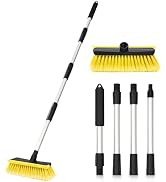 Ordenado 56" Car Wash Brush with Long Handle - Car Cleaning Brush with Soft Bristle & Squeegee, S...
