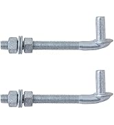 VIVIDA 6" J-Bolt Post Hinge, J Bolt Gate Hinge with 5/8" Male Pin, for Chain Link Fence Gate, Gal...