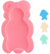 KECUCO Baby Bath Cushion Infant Bath Mat, Pad & Sponge for Toddler, Infant & Newborn (Pink-Style4)