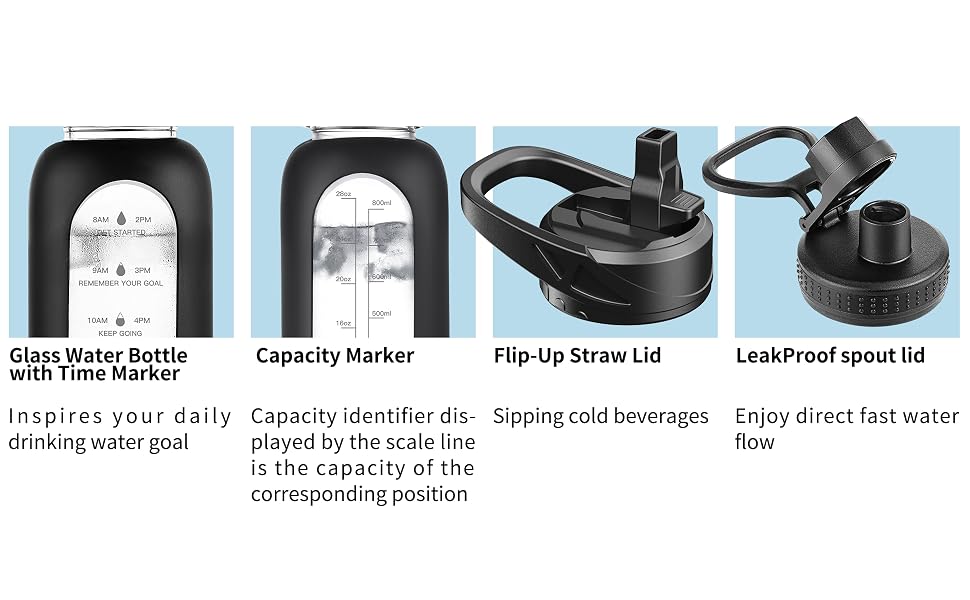 features of glass water bottle