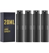 owlyee 20ML Perfume Atomizer, Travel Cologne Spray Bottle, Mini Empty Sprayer Dispenser (Black,4PCS)