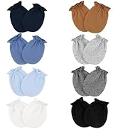 8 Pairs Baby Mittens No Scratch, Skin-friendly Cotton Newborn Infant Gloves, Baby Girl Boy Must H...