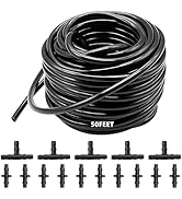 Aienxn 50FT 1/4" Blank Distribution Tubing Drip Irrigation Tubing Drip Irrigation Hose, Garden Wa...