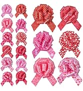 WRAPAHOLIC 18 Pcs Valentines Day Pull Bows Assortment - 5 Inches Diameter Valentine's Day Theme P...
