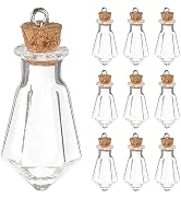 Abaodam 10pcs Tiny Glass Bottles Wishing Jar Small Glass Bottles with Cork Lids Wishing Bottle Sm...
