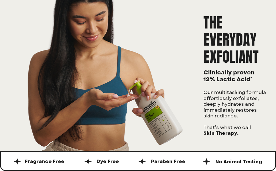 amlactin, exfoliant, lactic acid, exfoliate, lotion, radiance, skin therapy