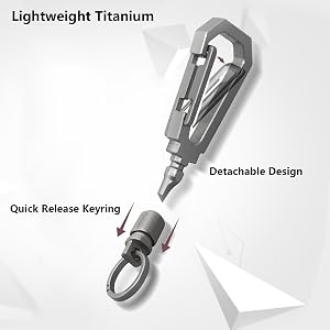 Titanium keychain