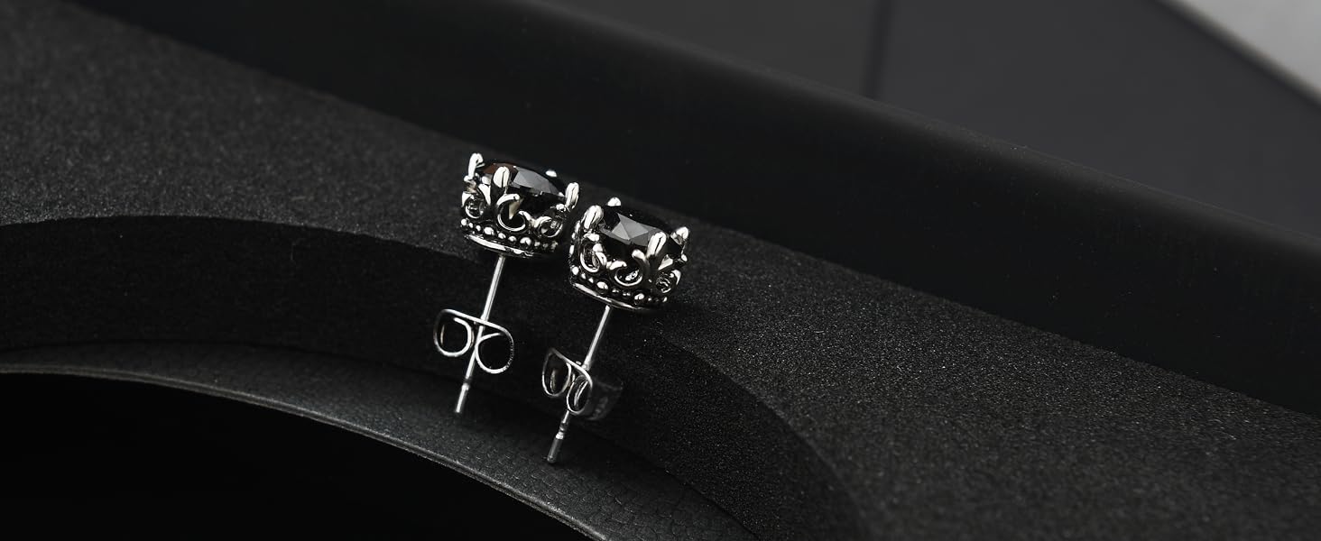 black diamond earrings