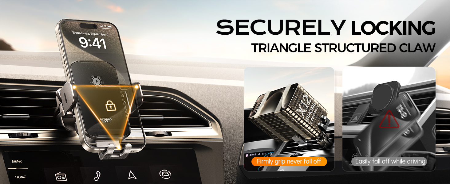 LOCK STABLE TRIANGLE STRUCTURE phone holders for your car