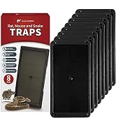 LULUCATCH Super Glue Traps 8 Pack for Mice & Snakes, Larger, Heavier Sticky Traps with Non-Toxic ...