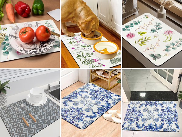 dish drying mats for kitchen counter