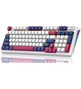Attoe Wireless Mechanical Keyboard, Tri-Mode BT5.0/2.4GHz/USB-C Hot Swappable Custom Keyboard, RG...