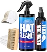 Jevvu Hat Cleaner, Sweat Stain & Odor Remover for Baseball Caps | Complete Hat Cleaning Kit with ...