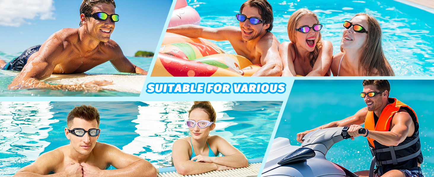 Multi-scenario use of swimming goggles