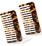 Fsmiling Hair Detangling Comb, Small Travel Purse Wide Tooth Pocket Comb for Thick Curly Wavy Hai...