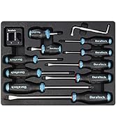 DURATECH 12-Piece Magnetic Screwdriver Set, 5 Phillips and 5 Slotted Tip S2 Alloy Steel Screwdriv...