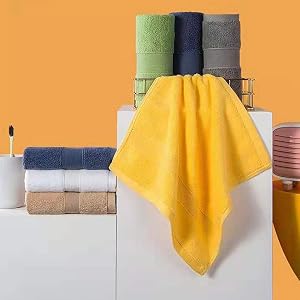 yellow hand towel