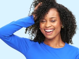 Woman with curly hair