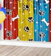Birthday Party Decorations Foil Fringe Curtains Backdrop, 3.28 x 6.56 Ft Red Gold Blue...