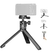 SmallRig Portable Mini Desktop Tripod, Aluminum Alloy Compact Small Tabletop Tripod with 360° Bal...
