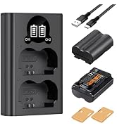 K&F Concept NP-W235 Battery Charger Set for Fujifilm XT5, 2-Pack 2200mAh NP W235 Battery and Dual...