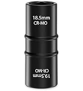 XEWEA 1/2 Inch Drive 18.5mm x 19.5mm Thin Wall Impact Flip Socket, Lug Nut Impact Socket Set Doub...