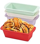 SmartKitch Mini Silicone Bread Loaf Pan, Non-Stick Bread Pans for Baking,Flexible Silicone Baking...