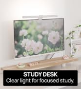 white monitor light bar
