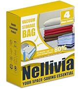 4 Mega Jumbo XXL Vacuum Storage Bags with Pump (47x35in), Supersized Compression Space Saver for ...