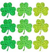St. Patrick's Day Stickers 600 Pcs Laser Shamrock Stickers 1.5 Inch 3 Colors St. Patrick's Sticke...