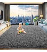 qulint 8x10 Area Rugs for Living Room, Large Fluffy Rug for Bedroom, Soft Shag Rugs Shaggy Fuzzy ...