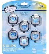 Air Jungles New Car Scent Car Air Freshener Vent Clip, 6 Count Long Lasting Up to 180 days, Natur...