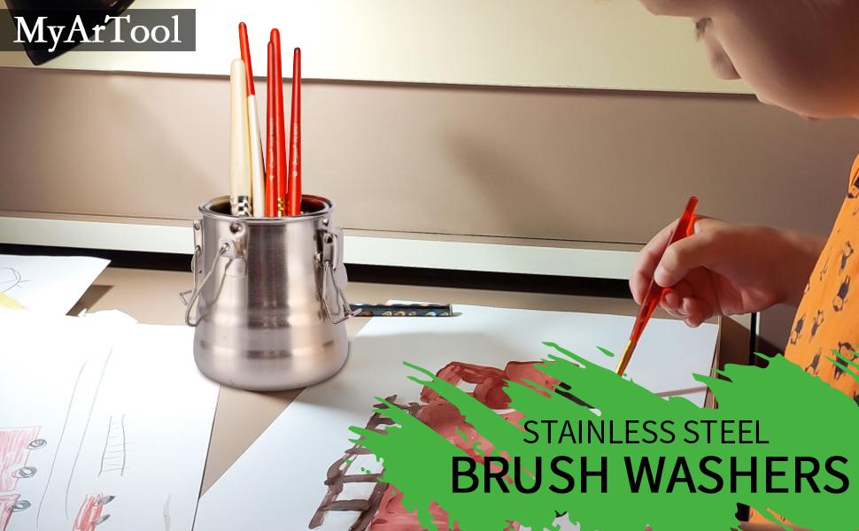 brush washer for oil painting oil paint brush washer stainless steel brush washer artist