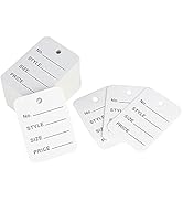 joycraft 1000Pcs White Clothing Price Tags, Clothes Size Tags with Box Set, Small Paper Labels, M...