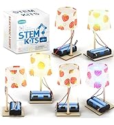 STEM Kits for Kids Age 6-8 8-10, 6 Bulk DIY Electric Circuit Lamp Kits for Kids Crafts 8-12, Scie...